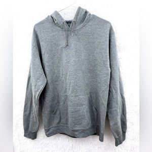 Mens Fruit Of The Loom Hoodie Sweatshirt Medium Gray.